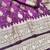 Wine zari woven banarasi silk traditional saree with blouse piece