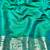 Green zari woven banarasi silk traditional saree with blouse piece