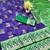 Purple zari woven baluchari silk traditional saree with blouse piece