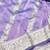Purple zari woven banarasi silk traditional saree with blouse piece