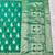 Green zari woven banarasi silk traditional saree with blouse piece