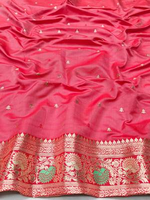 Cream zari woven silk traditional saree with blouse piece 4