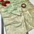 Green zari woven banarasi satin silk traditional saree with blouse piece