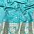 Blue zari woven banarasi silk traditional saree with blouse piece