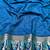 Blue zari woven baluchari silk traditional saree with blouse piece