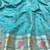 Blue zari woven banarasi silk traditional saree with blouse piece