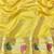 Yellow zari woven banarasi silk traditional saree with blouse piece