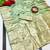 Green zari woven banarasi satin silk traditional saree with blouse piece