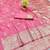 Pink zari woven silk traditional saree with blouse piece