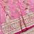 Pink zari woven banarasi silk traditional saree with blouse piece