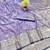 Purple zari woven silk traditional saree with blouse piece