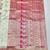 Cream zari woven banarasi silk traditional saree with blouse piece
