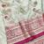 Cream zari woven banarasi silk traditional saree with blouse piece