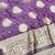 Wine zari woven banarasi silk traditional saree with blouse piece