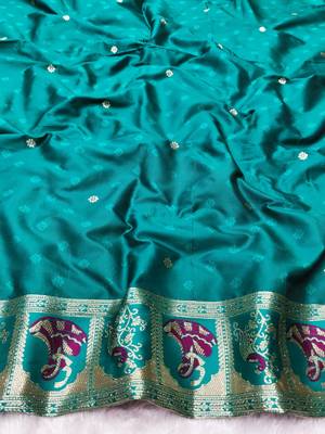Wine zari woven baluchari silk traditional saree with blouse piece 3