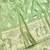 Light green zari woven banarasi silk traditional saree with blouse piece