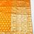 Orange zari woven banarasi silk traditional saree with blouse piece