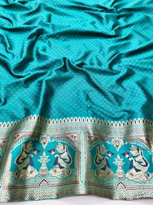 Wine zari woven baluchari silk traditional saree with blouse piece 3