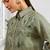 Women's linen pista green embroidered short kurta with pant