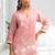 Women's linen pink embroidered short kurta with pant