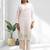 Women's linen off white embroidered short kurta with pant