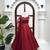 Maroon colour chanderi jacquard anarkali suit set with dupatta