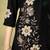 Black colour embroidered rayon co-ord set for women