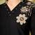 Black colour embroidered rayon co-ord set for women
