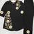 Black colour embroidered rayon co-ord set for women