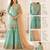 Green colour fendy silk embroidered kurti sharara set with dupatta