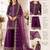 Royal plum colour heavy chinnon silk kurti palazzo set with dupatta