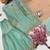 Green colour fendy silk embroidered kurti sharara set with dupatta