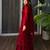 Red colour embroidered rayon kurti sharara set with dupatta