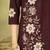 Brown colour embroidered rayon co-ord set for women