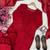 Red colour embroidered rayon kurti sharara set with dupatta