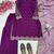 Royal plum colour heavy chinnon silk kurti palazzo set with dupatta