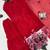 Red colour embroidered rayon kurti sharara set with dupatta
