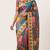 Multicolor digital print mall cotton saree with unstitched blouse