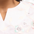Women's linen off white embroidered short kurta with pant