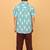 Blue ikat cotton boys shirt