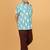 Blue ikat cotton boys shirt