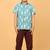 Blue ikat cotton boys shirt