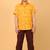 yellow ikat cotton boys shirt