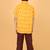 yellow ikat cotton boys shirt