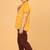 yellow ikat cotton boys shirt