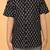 Black block print cotton boys shirt