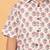 White with pink grey florals block print cotton boys shirt