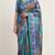 Multicolor digital print mall cotton saree with unstitched blouse