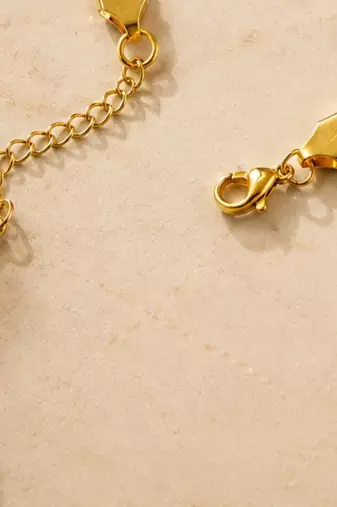 18k Gold Plated AD Double Lock Adjustable Tennis Bracelet