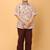 Multicolor florals block print cotton boys shirt